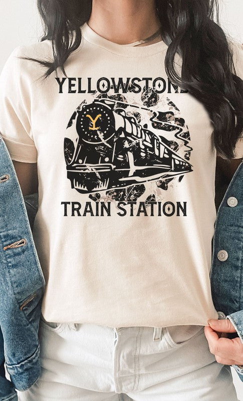 Yellowstone Train Station PLUS Graphic Tee