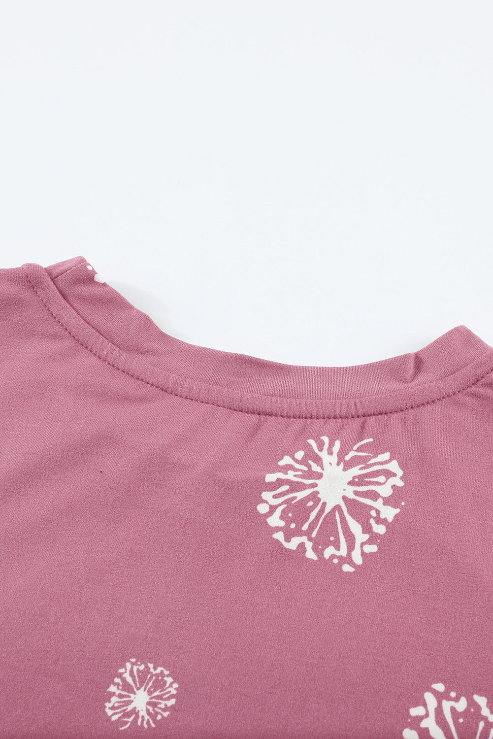 Girls Dandelion Print Round Neck Tee