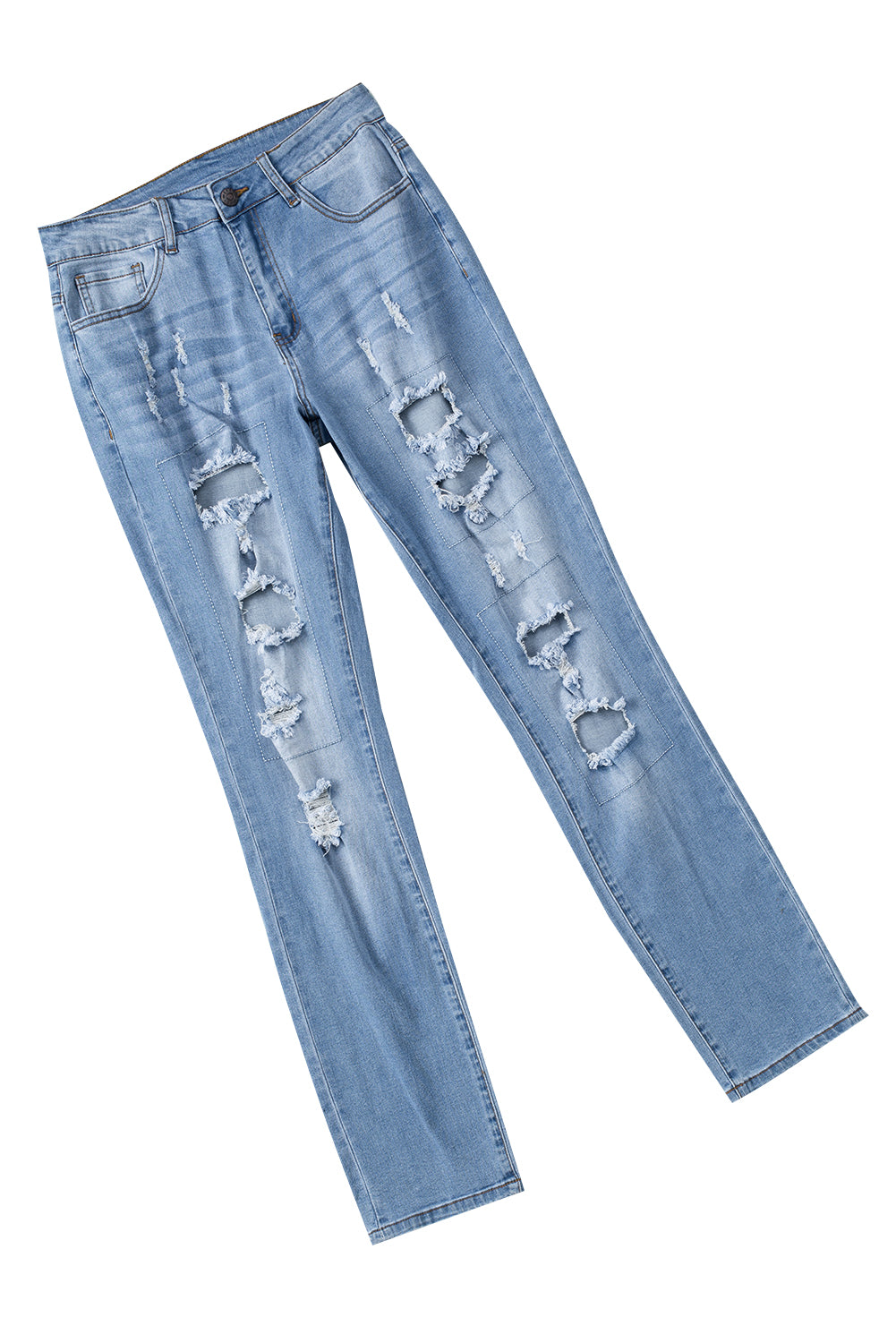 HAMMER AND FREE Graphic Cutout Ribbed Jeans