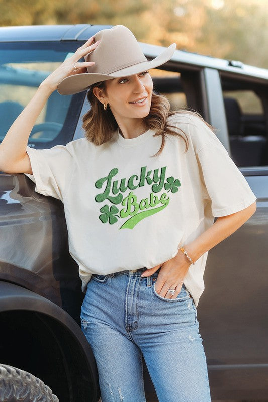 LUCKY BABE GRAPHIC TEE  PLUS