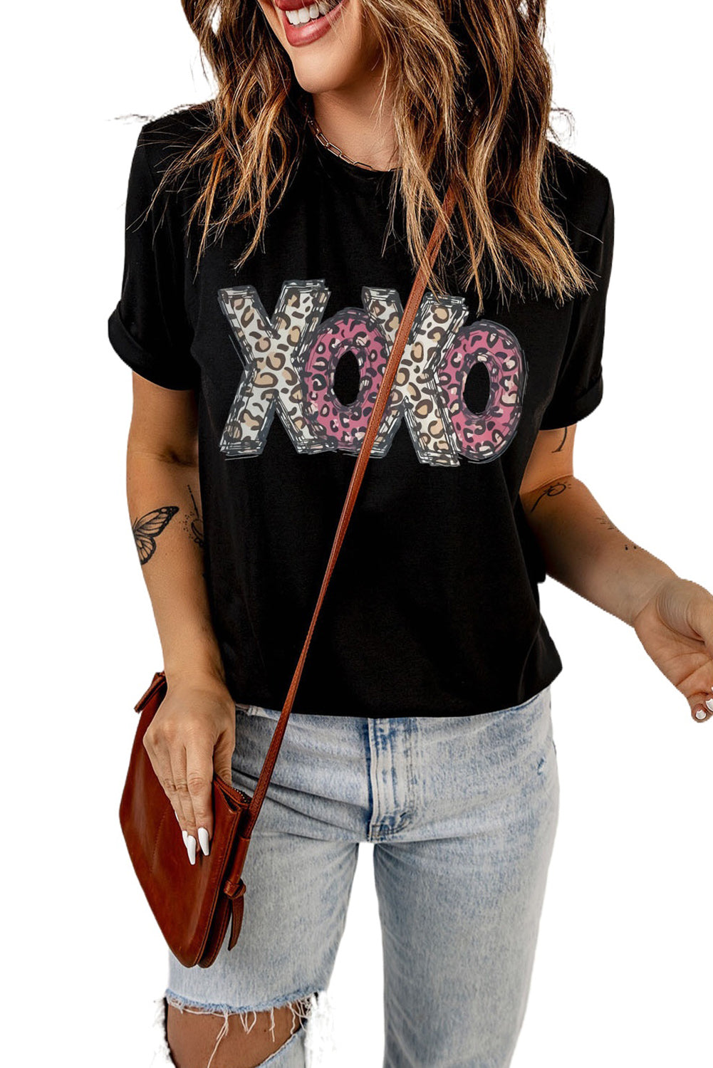 Hello Valentine Letter Print T Shirt