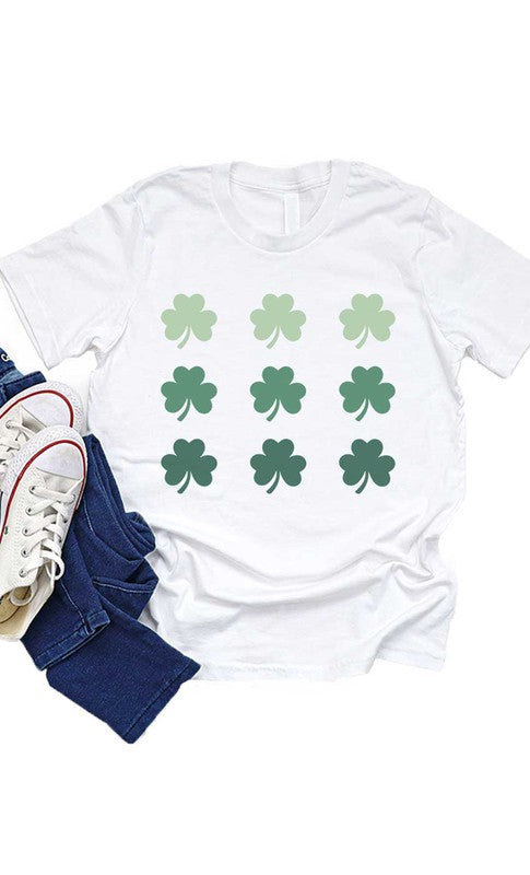 Retro Clover Grid Kids Graphic Tee