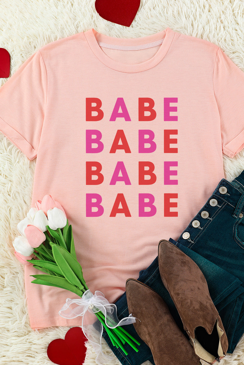 Babe in My Heart Valentines Graphic Tee