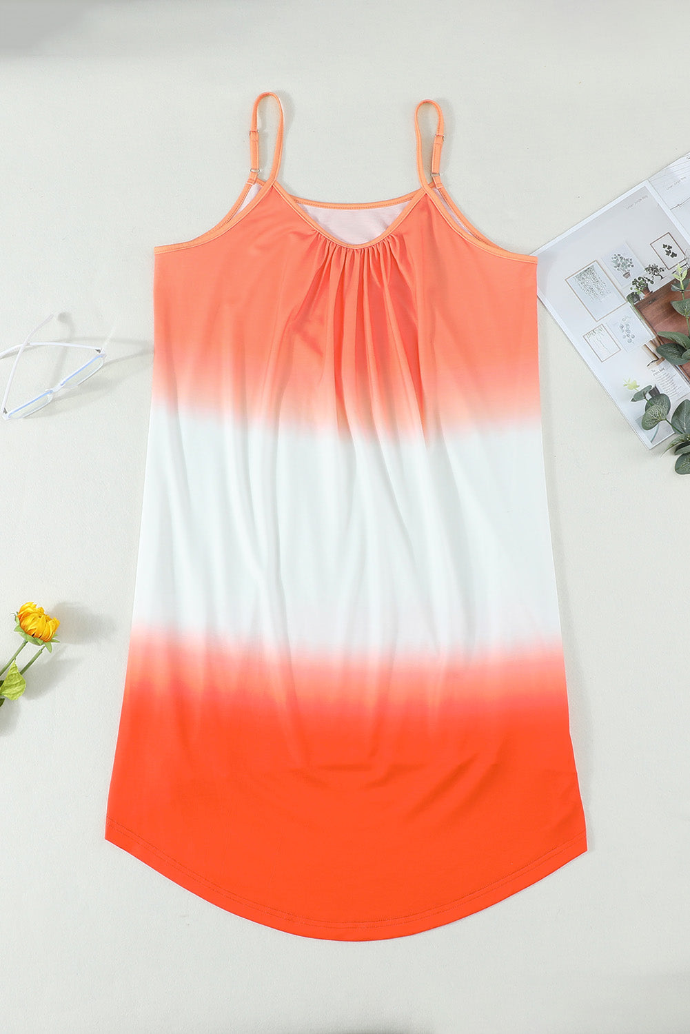 Ombre Tie-dye Sleeveless Flowy Dress