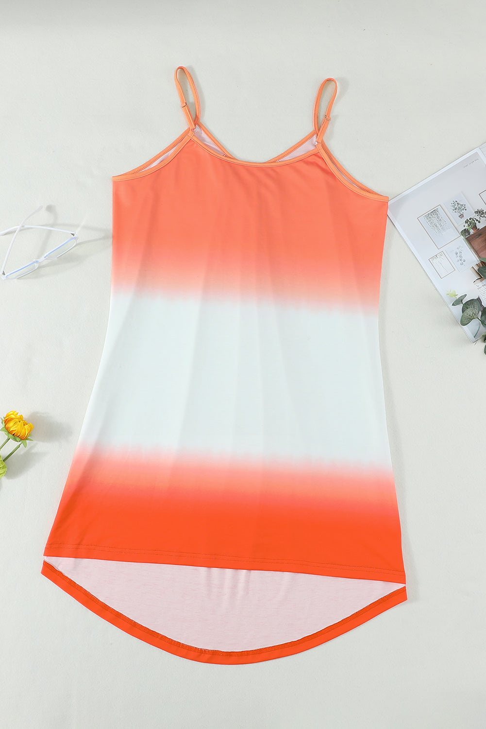 Ombre Tie-dye Sleeveless Flowy Dress