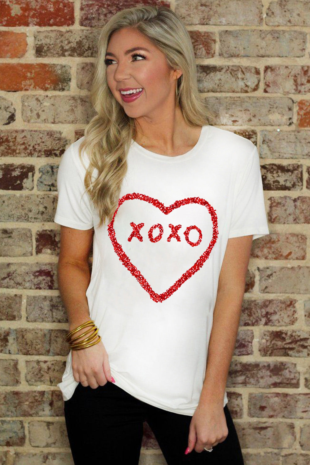 Sequin Heart Graphic Tee