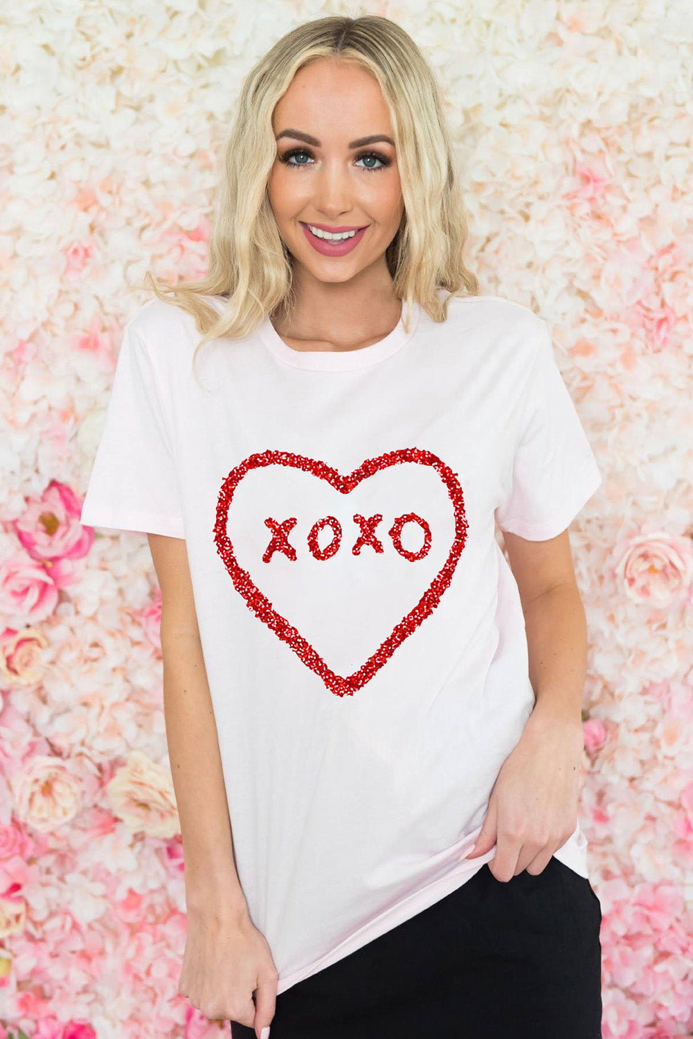 Sequin Heart Graphic Tee