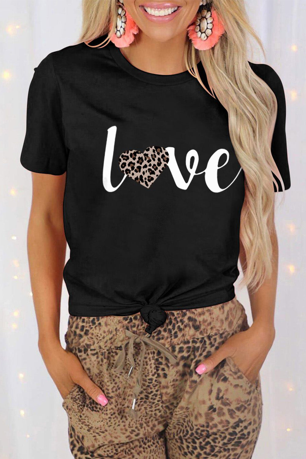 Sequin Heart Graphic Tee