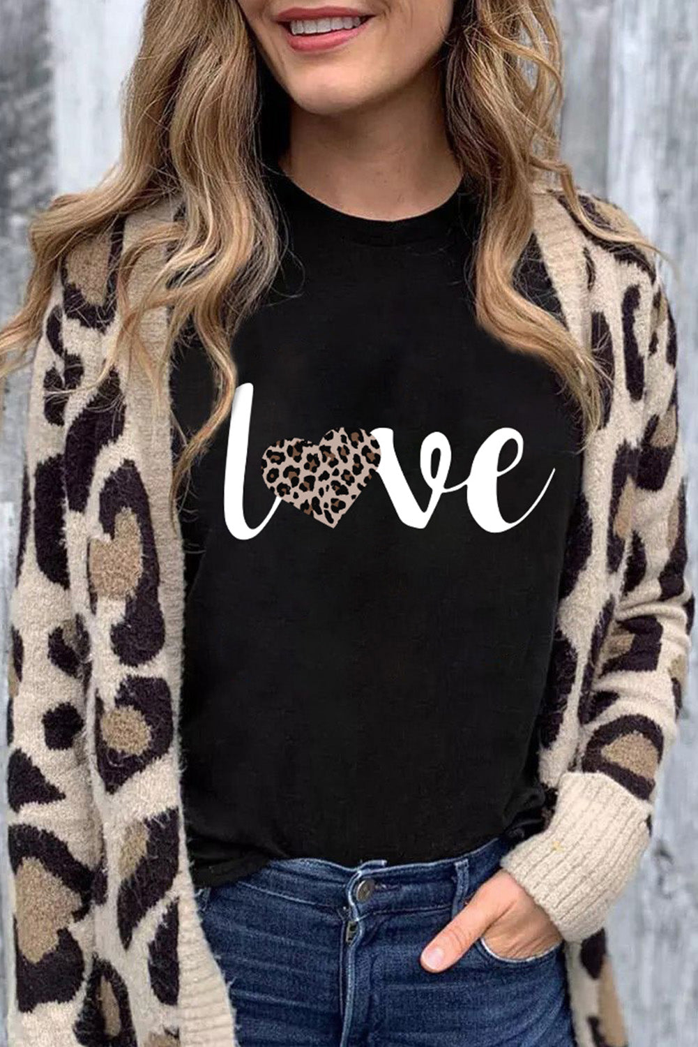 Sequin Heart Graphic Tee