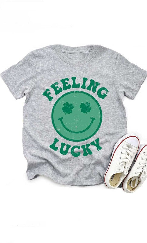 Retro Feeling Lucky Smiley Face Kids Graphic Tee