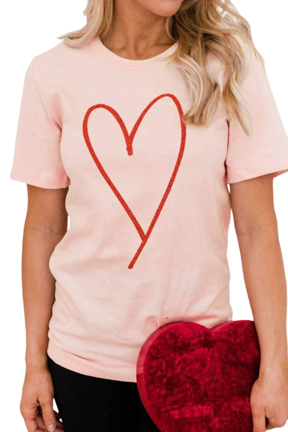 Sequin Heart Graphic Tee