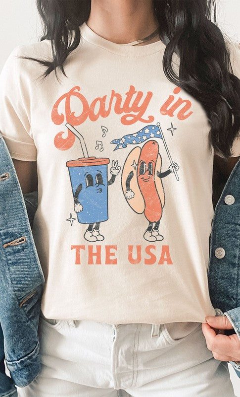 Vintage Party in USA Plus Size Graphic Tee