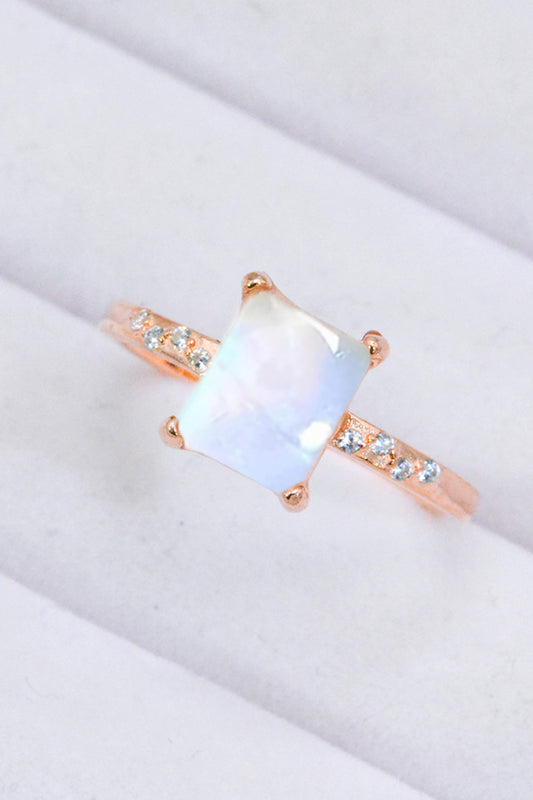 Square Moonstone Ring