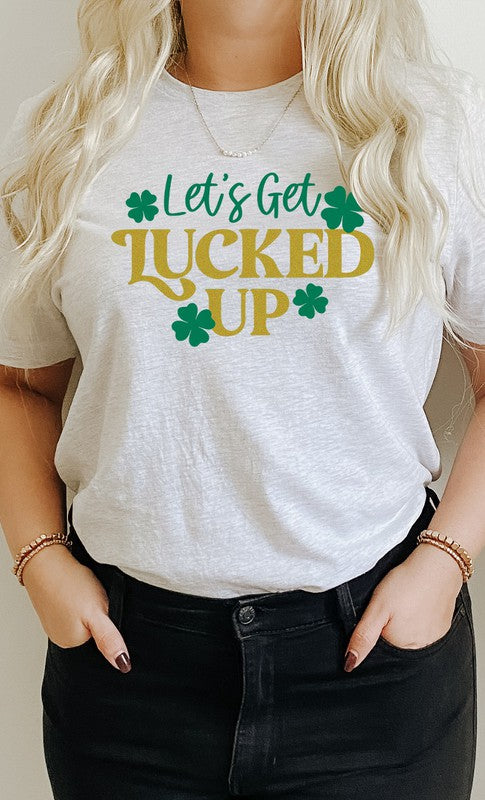 Shamrock Lets Get Lucked Up PLUS SIZE Graphic Tee