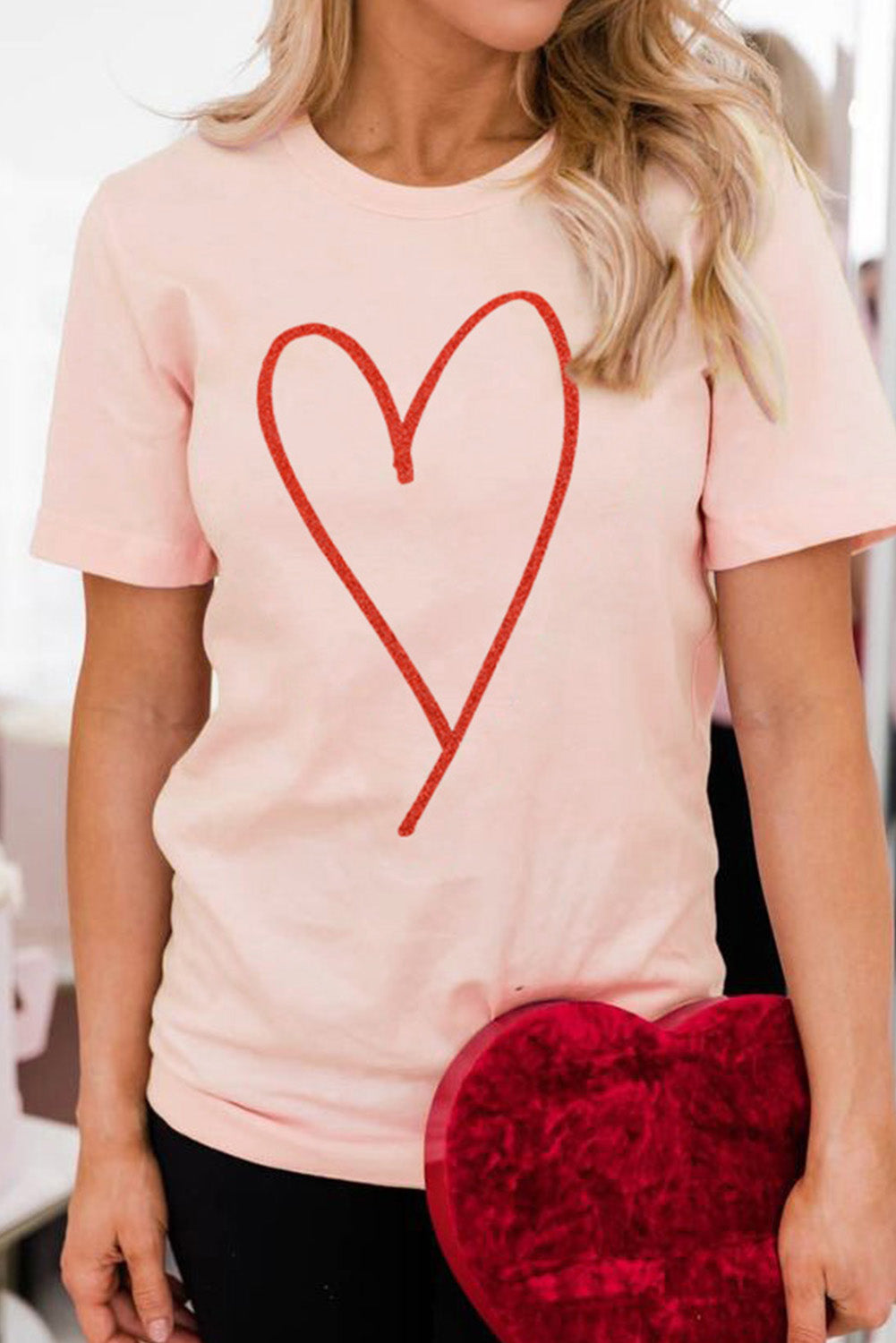 Sequin Heart Graphic Tee