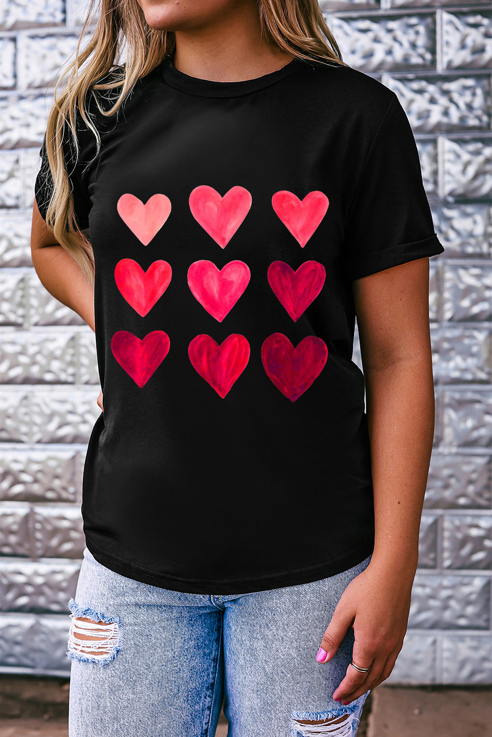 Sequin Heart Graphic Tee