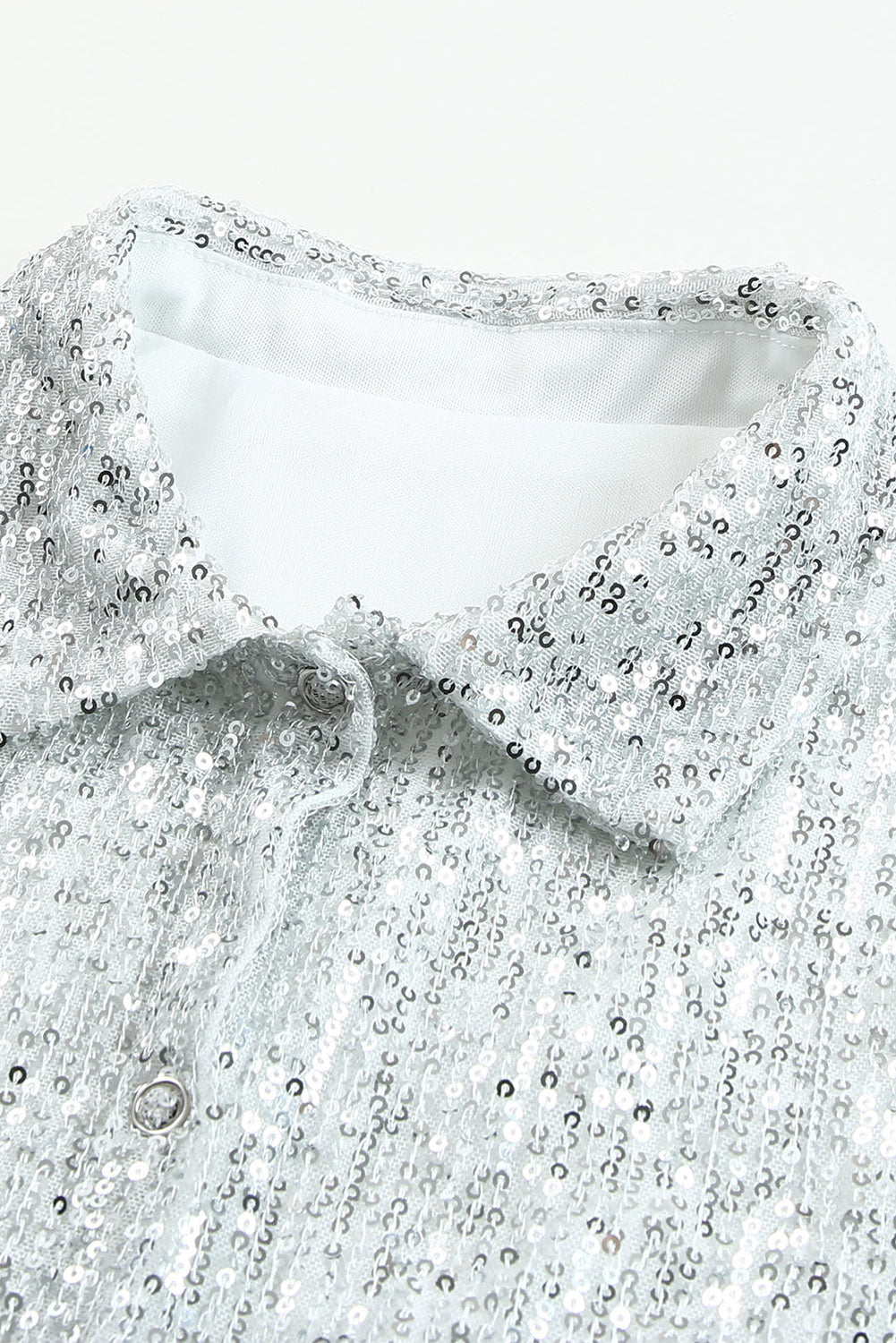 Charleston Nights Sequin Pocketed Loose Shirt