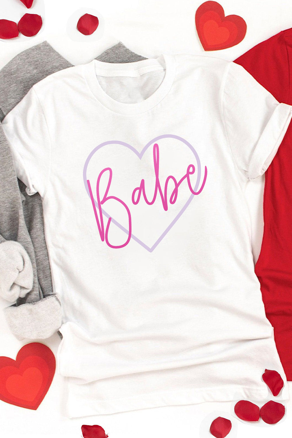 Babe in My Heart Valentines Graphic Tee