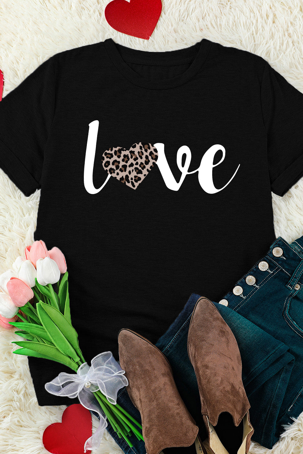 Sequin Heart Graphic Tee