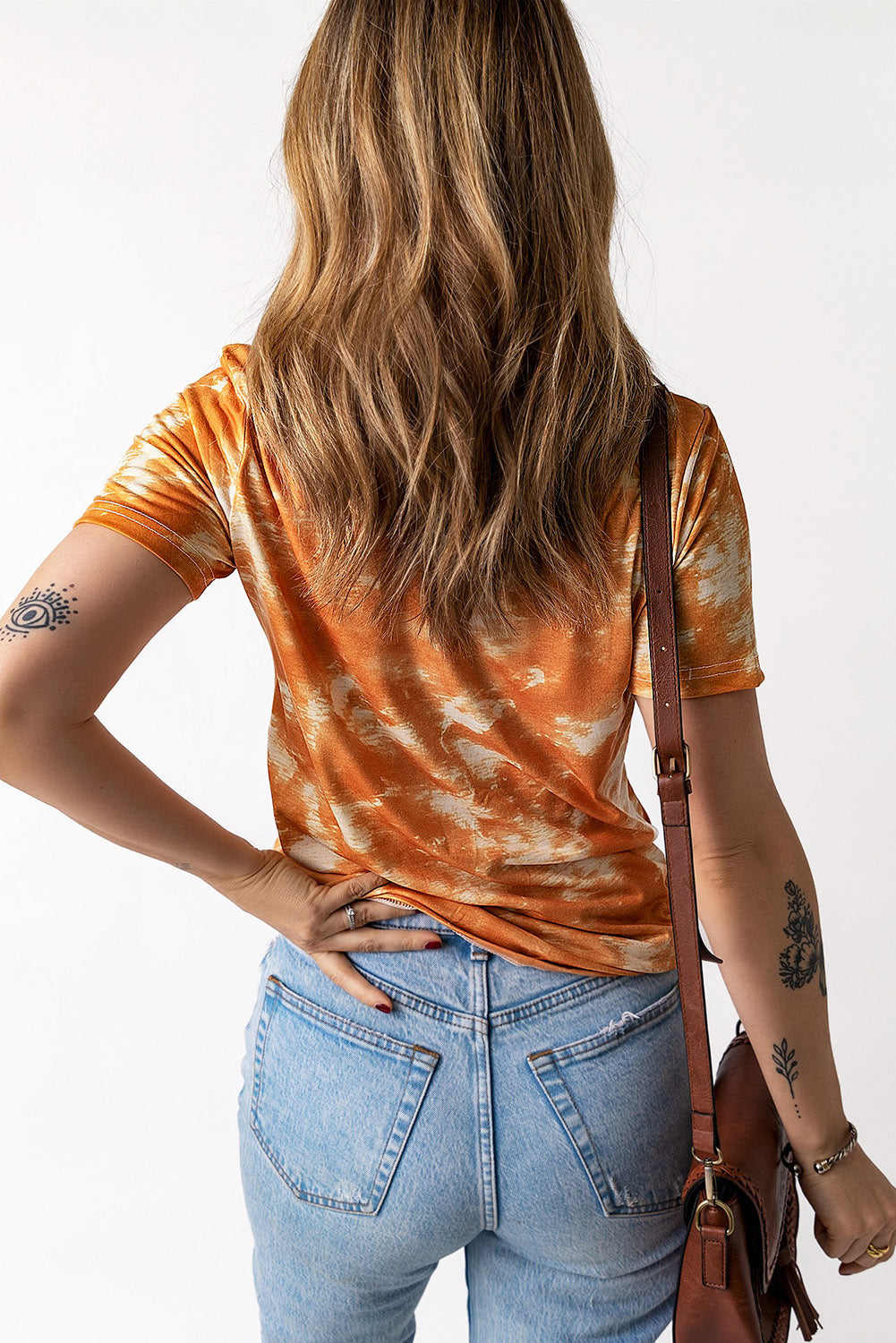 Tie-Dye Round Neck Short Sleeve Tee