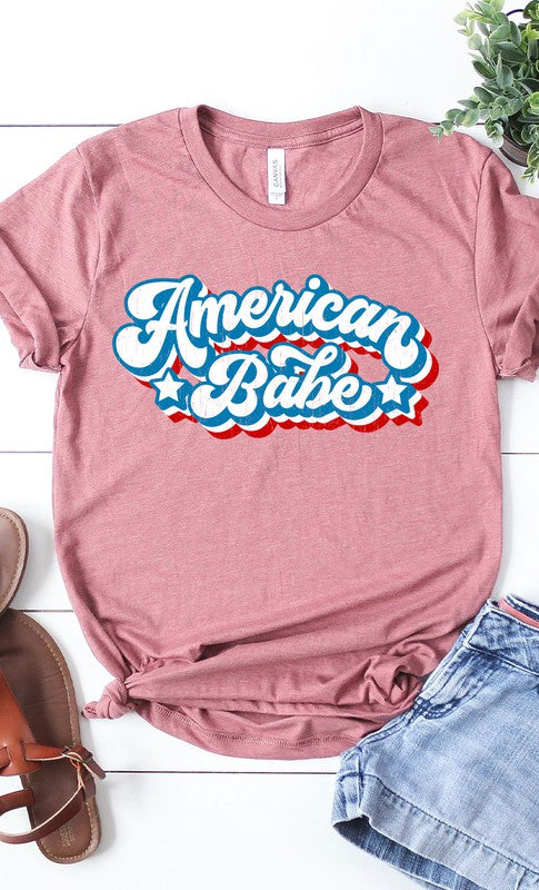 Retro American Babe Graphic Tee