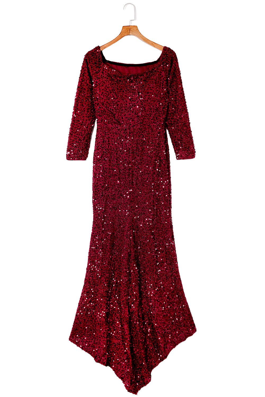 Charleston Nights Sequin Off Shoulder Long Sleeve Evening Gown