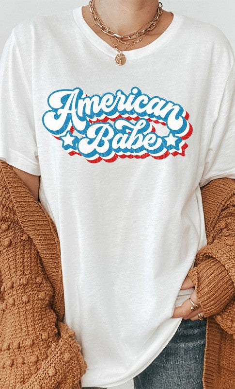 Retro American Babe Graphic Tee