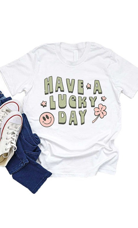 Retro Have A Lucky Day Kids Graphic Tee