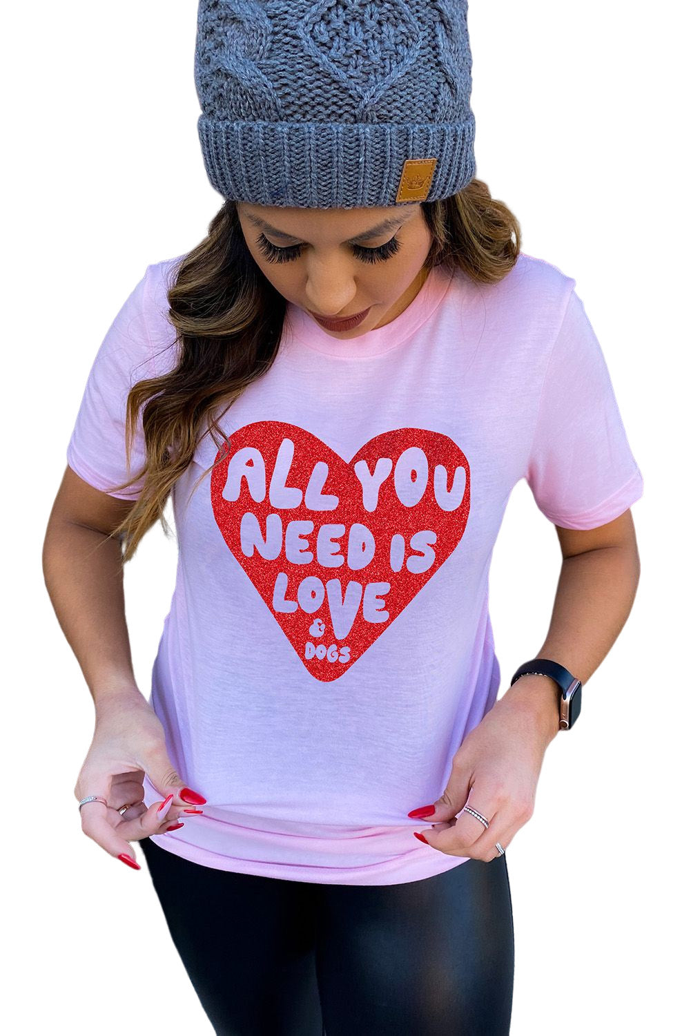 Sequin Heart Graphic Tee