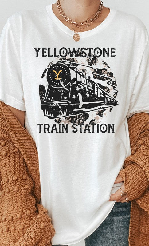 Yellowstone Train Station PLUS Graphic Tee