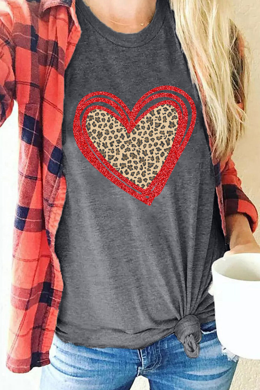 Sequin Heart Graphic Tee