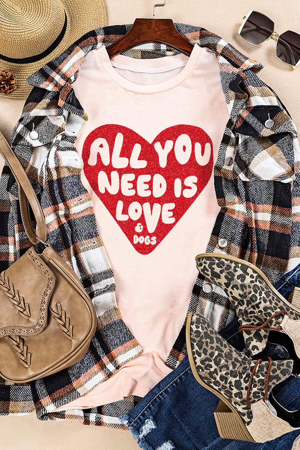 Sequin Heart Graphic Tee