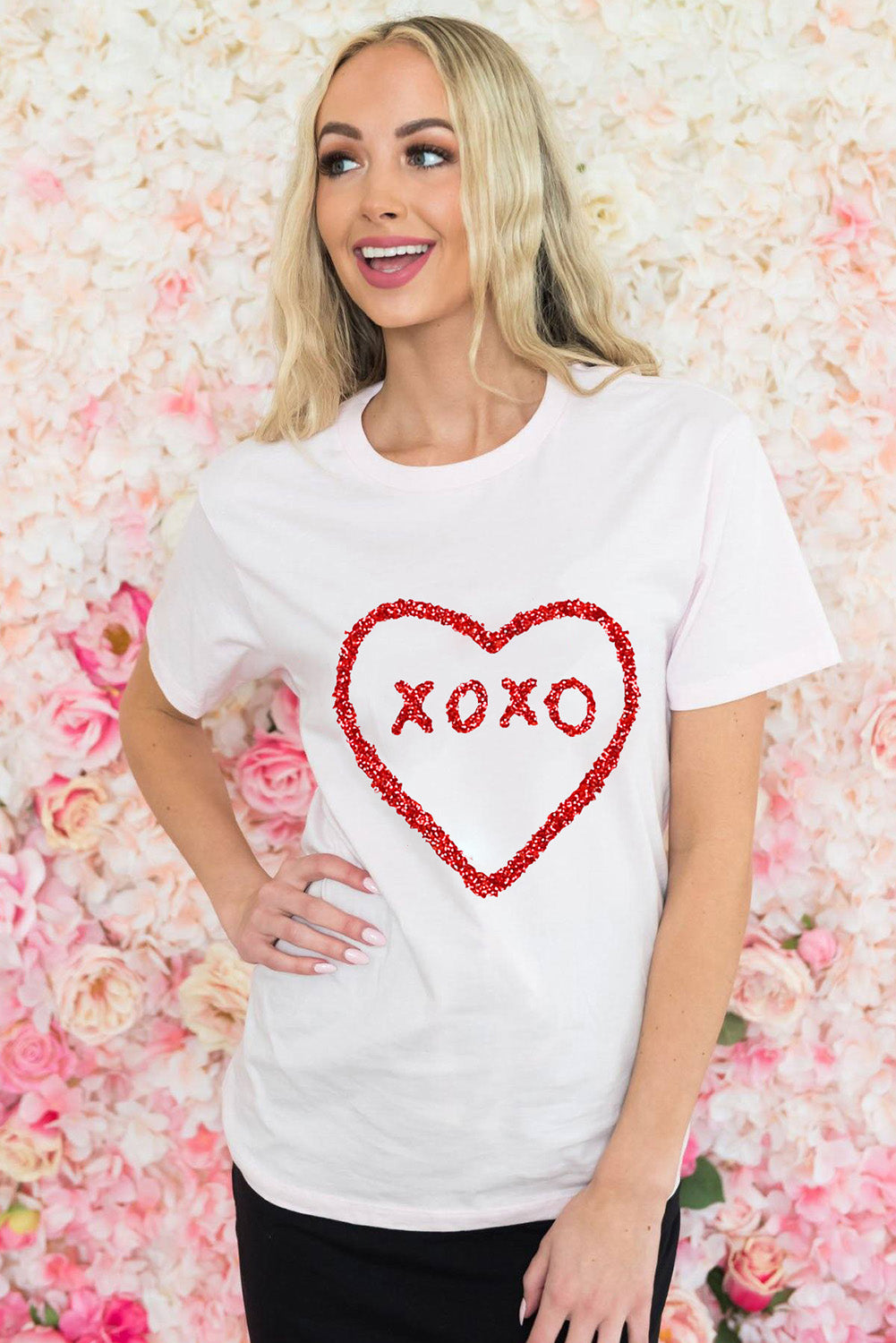 Sequin Heart Graphic Tee