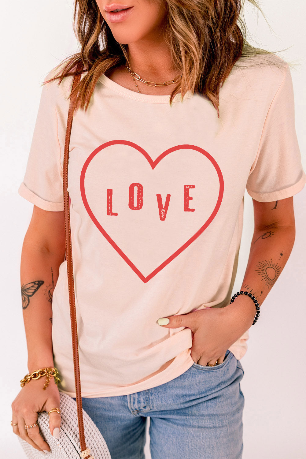 Sequin Heart Graphic Tee