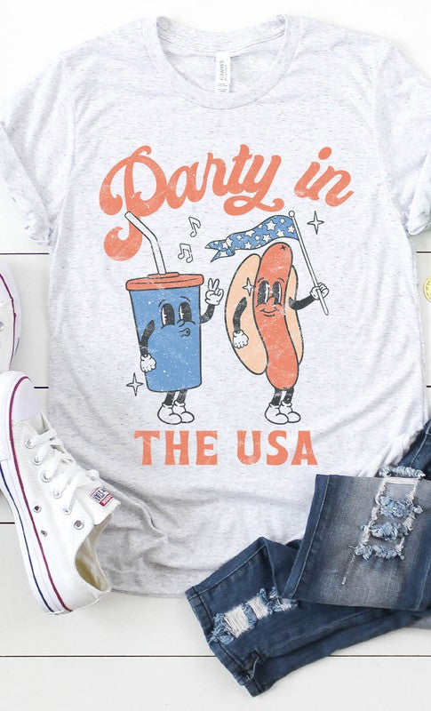 Vintage Party in USA Plus Size Graphic Tee