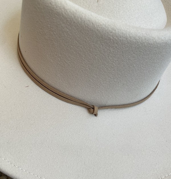 VEGAN FELT BOLERO HAT CHIN CORD