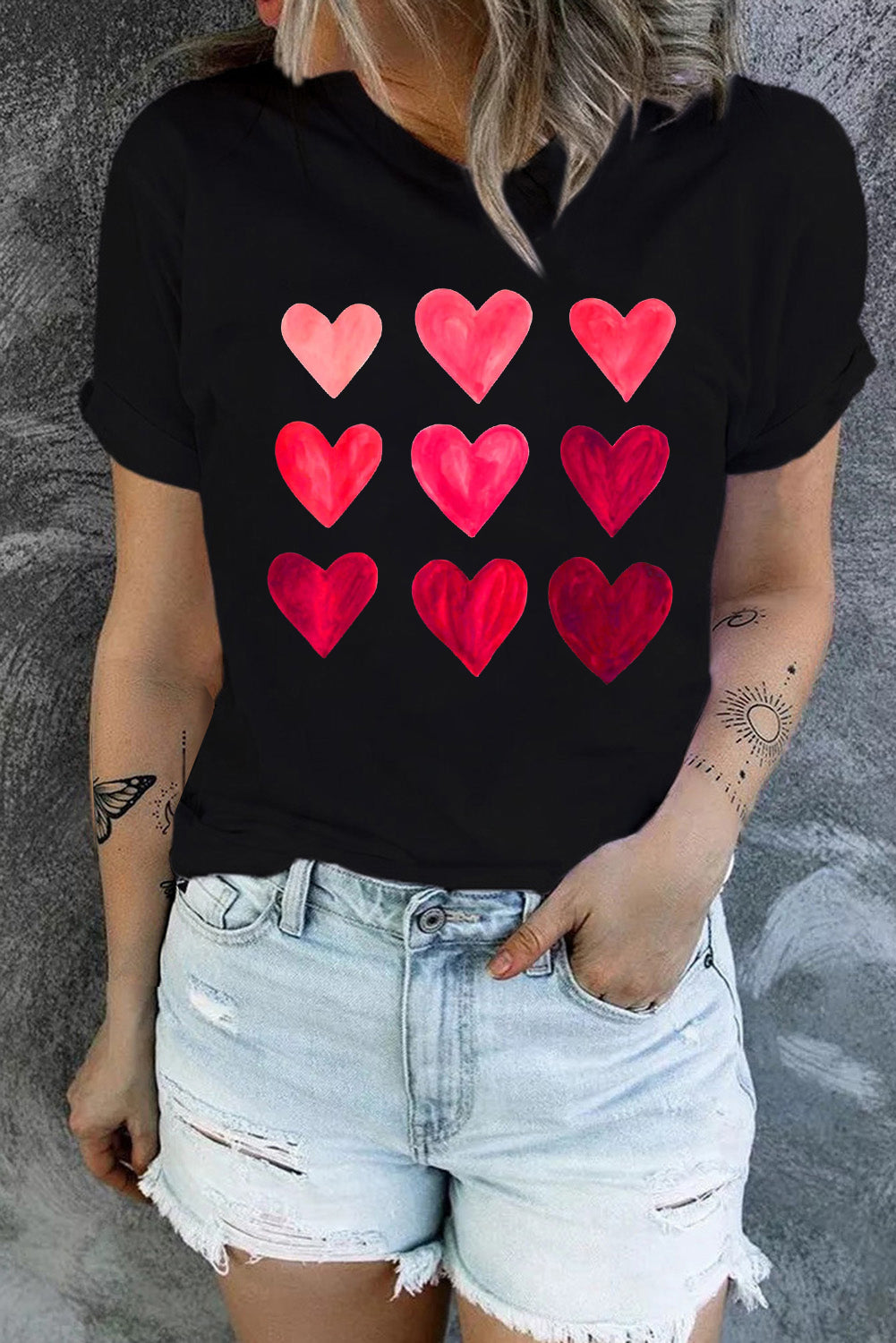 Sequin Heart Graphic Tee