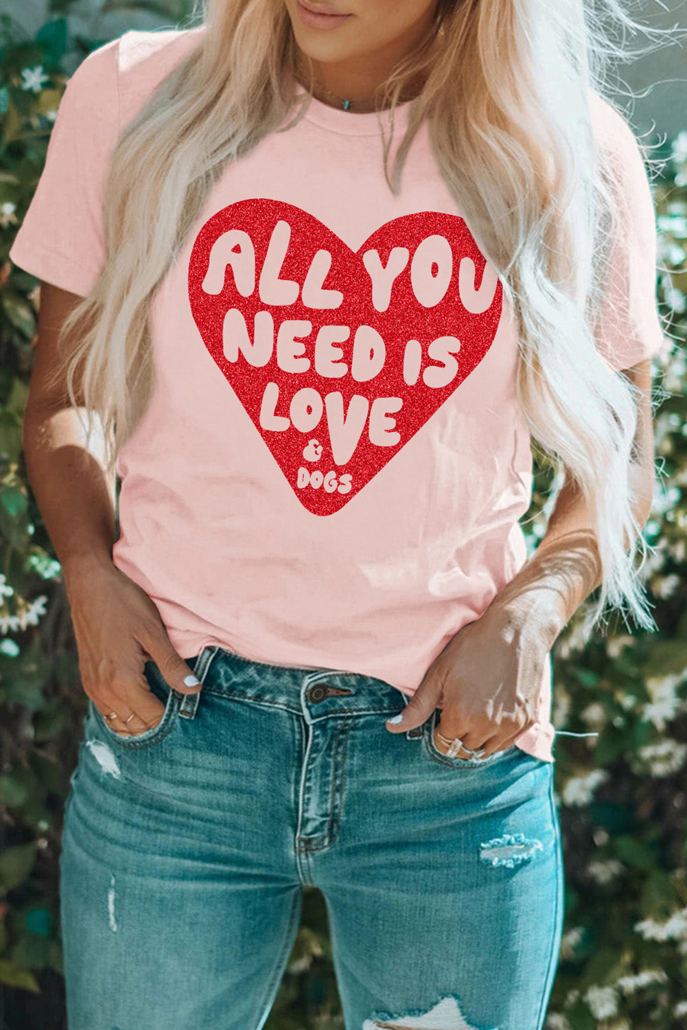 Sequin Heart Graphic Tee