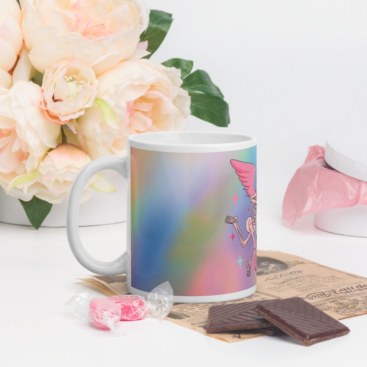 Not Today Cupid glossy mug