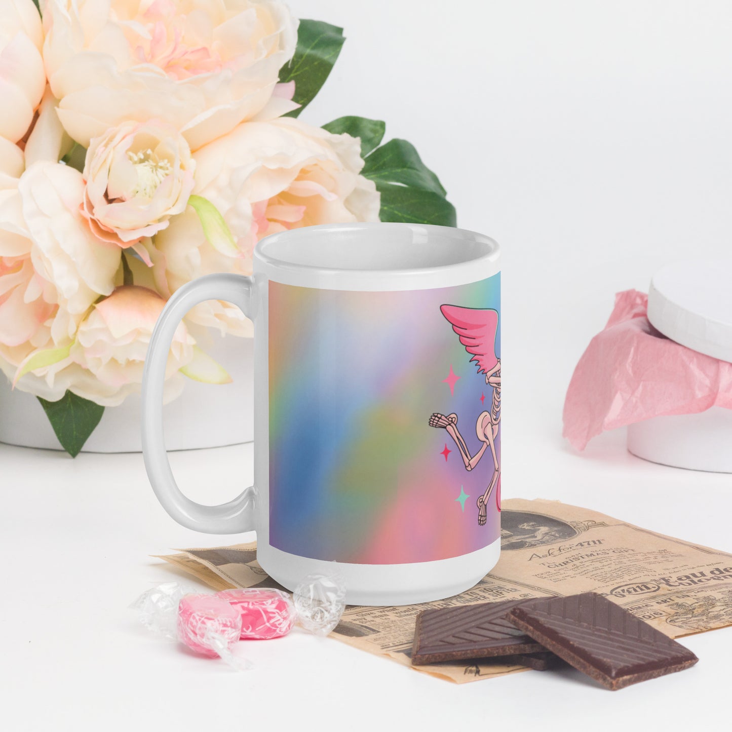 Not Today Cupid glossy mug