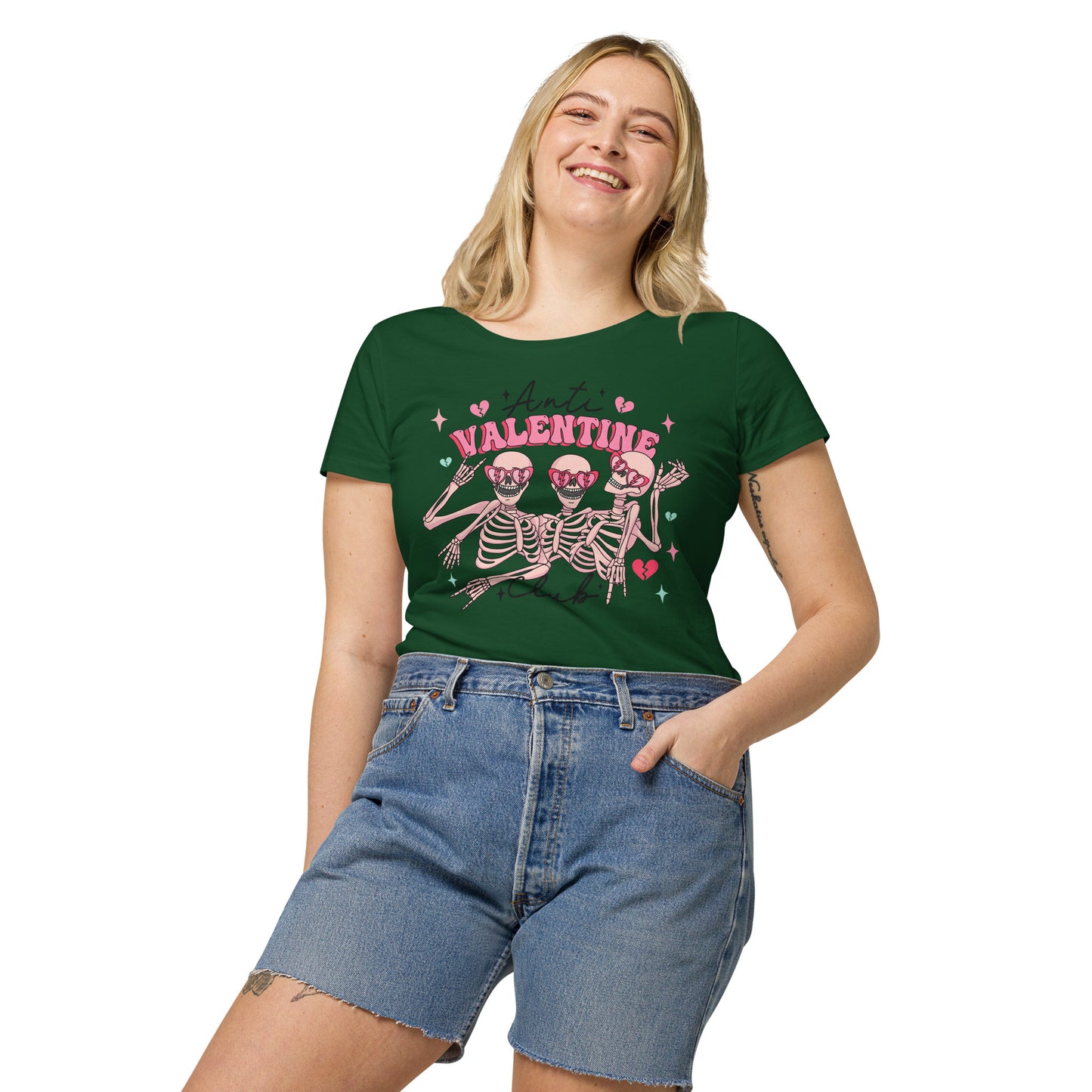 Anti-Valentine Club Women’s basic organic t-shirt