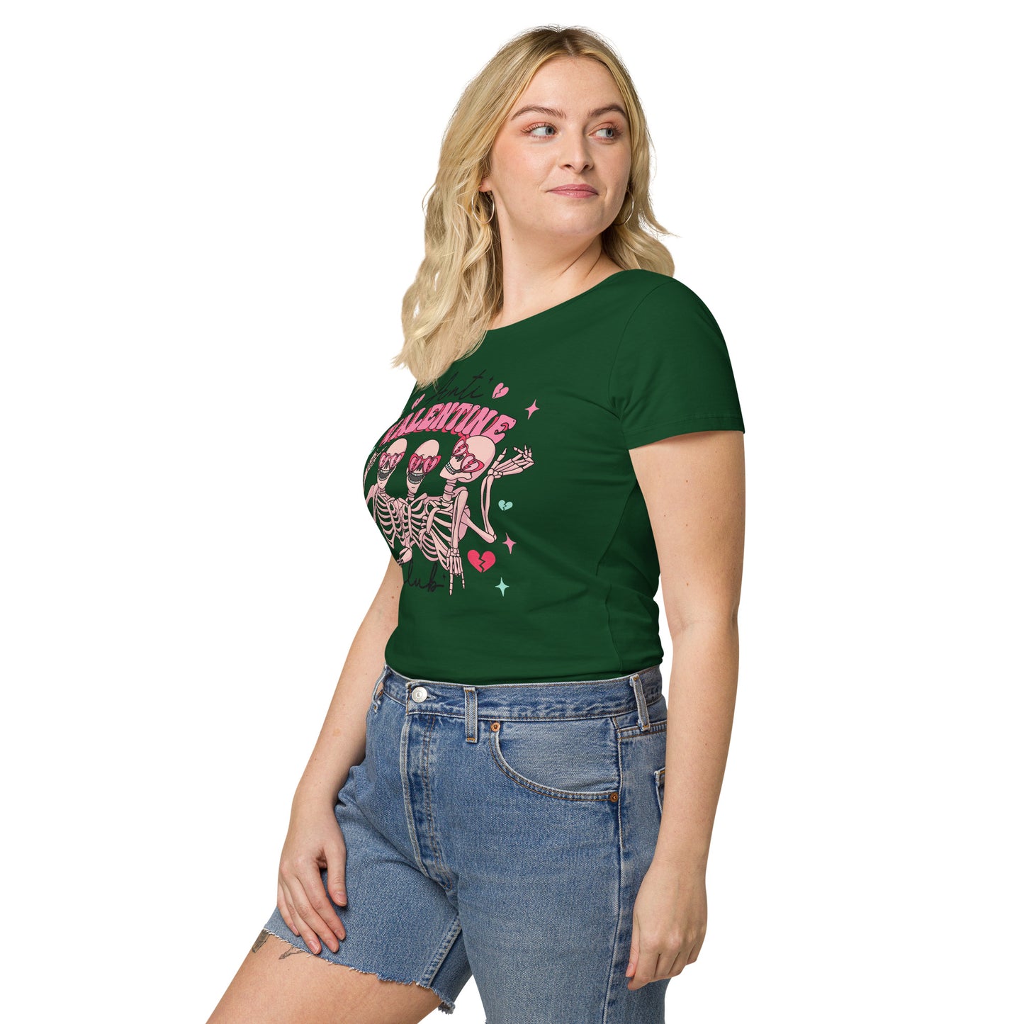 Anti-Valentine Club Women’s basic organic t-shirt