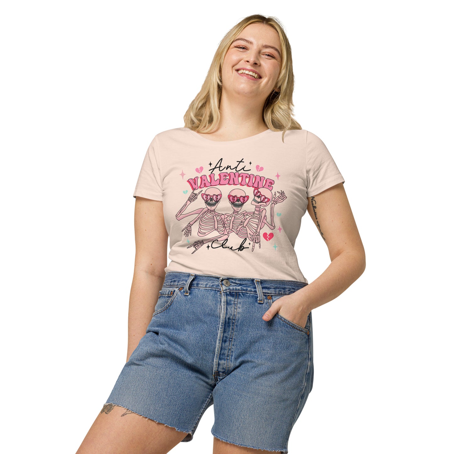 Anti-Valentine Club Women’s basic organic t-shirt