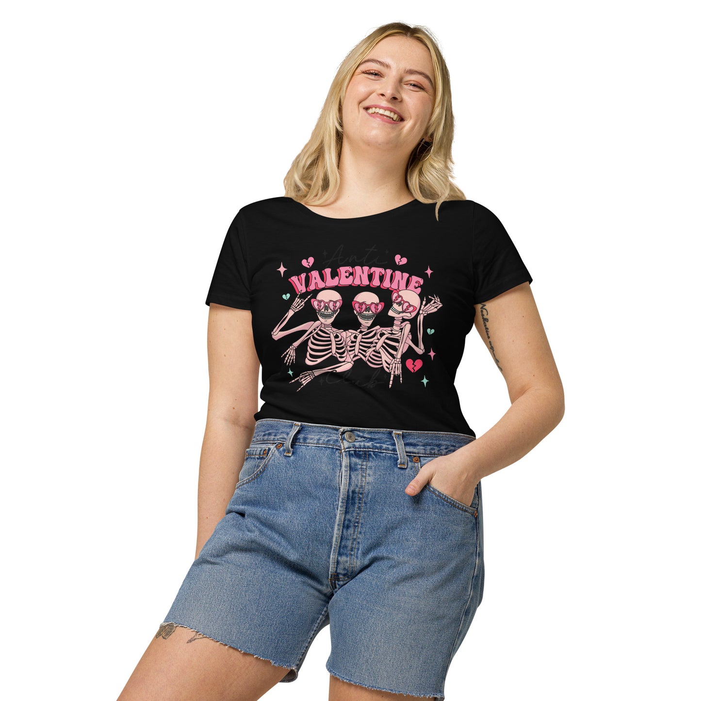 Anti-Valentine Club Women’s basic organic t-shirt