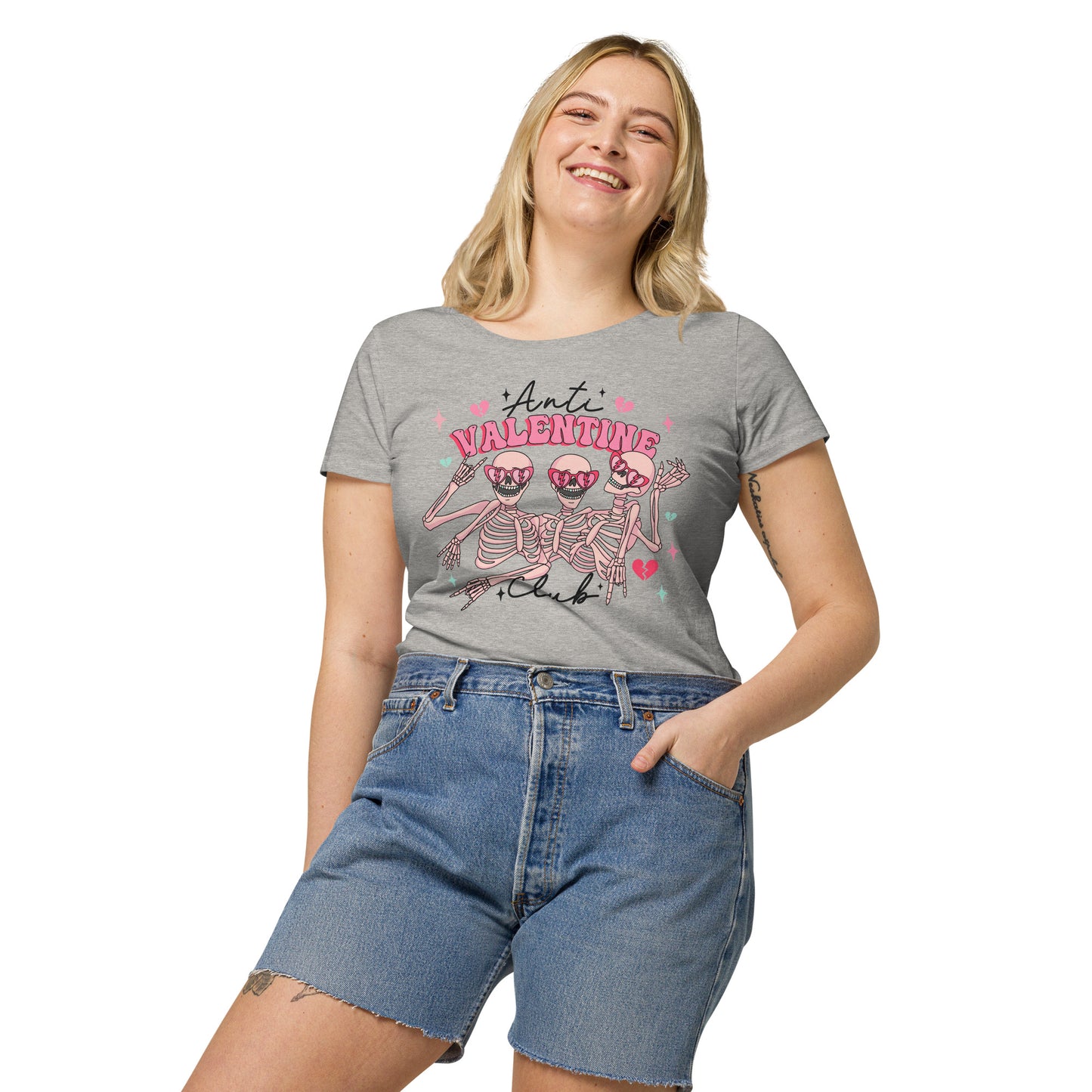 Anti-Valentine Club Women’s basic organic t-shirt