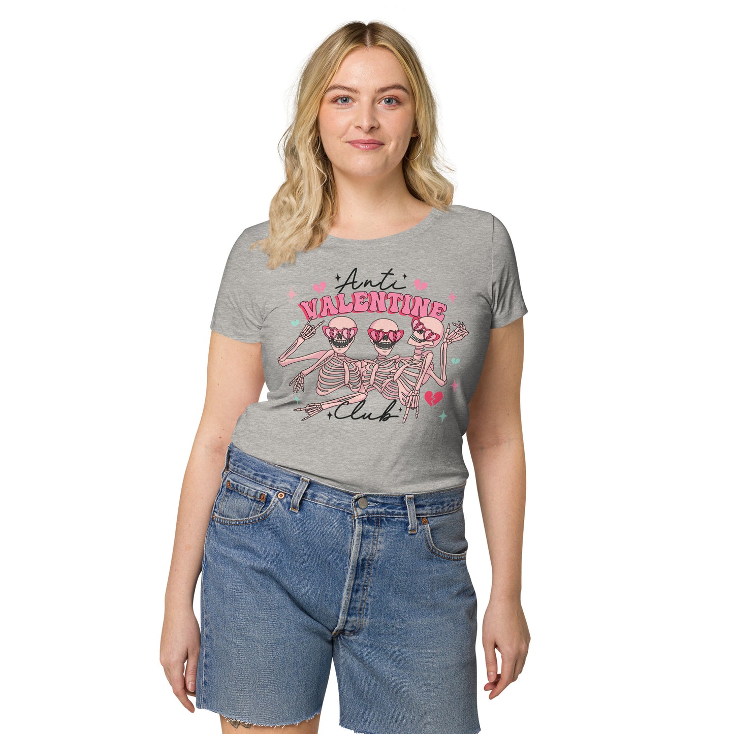 Anti-Valentine Club Women’s basic organic t-shirt