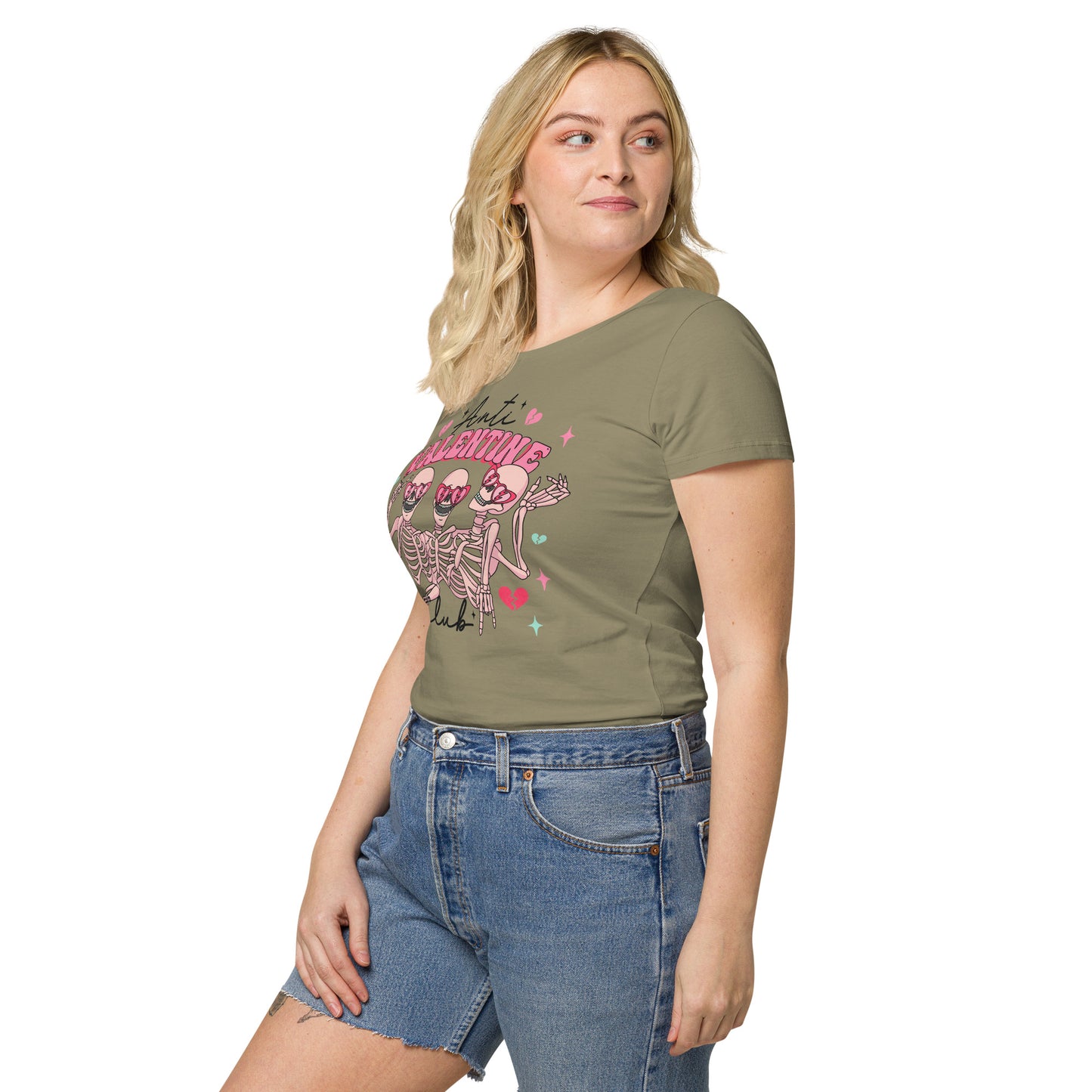 Anti-Valentine Club Women’s basic organic t-shirt