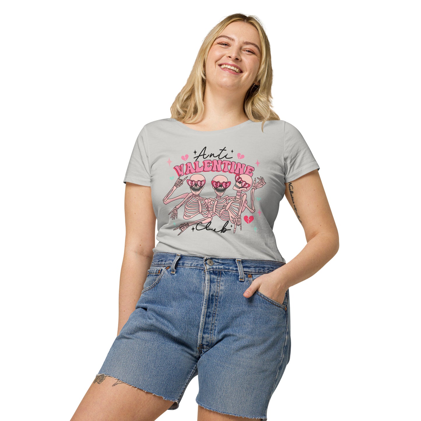 Anti-Valentine Club Women’s basic organic t-shirt