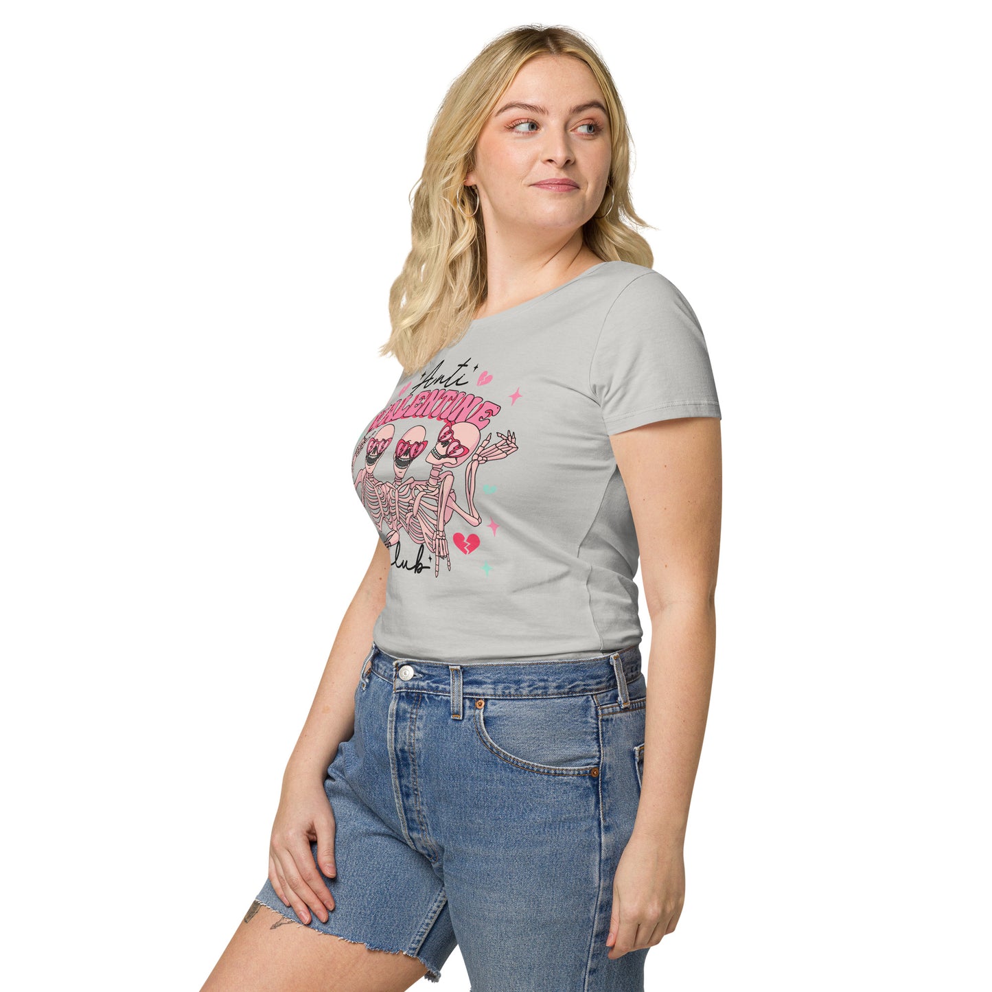 Anti-Valentine Club Women’s basic organic t-shirt