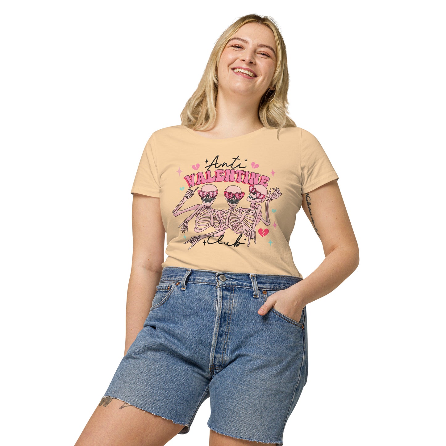 Anti-Valentine Club Women’s basic organic t-shirt